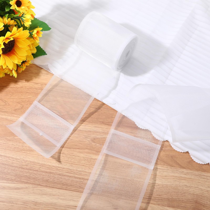 XoeLLe 10M Curtain Tape, Curtain Accessories, White Nylon Drapery