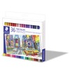 STAEDTLER 3200 C36 Double Ended Fibre Tip Pens, Assorted Colour,