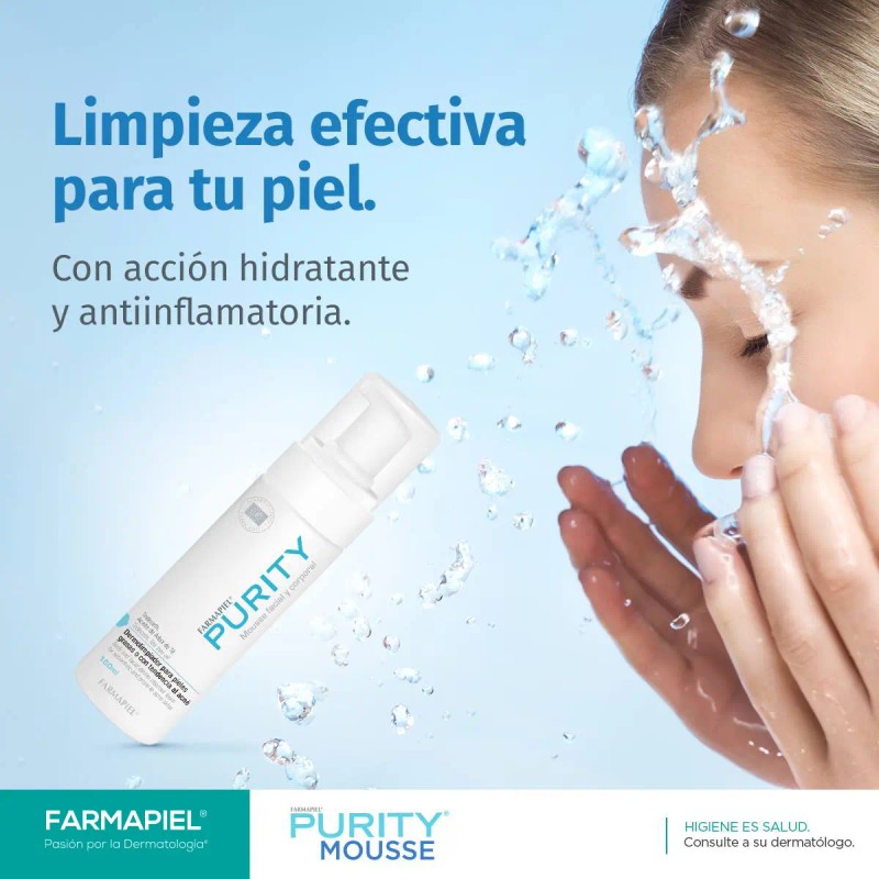 Purity Dermolimpiador Espuma Ácido Láctico 160ml Piel Grasa Antiacné