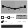 AddGrace Industrial Pipe Garment Rack Iron Wall Mounted Right Angle
