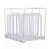 LIPAVI N10X Sous Vide Rack with Anti Float - fits LIPAVI C10 and other 12qt containers - Adjustable, Collapsible, Ensures Even Warming - White Polycarbonate, Stainless steel weights