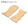 sourcing map 2pcs Pottery Ribs Trimming Tools Beech Pottery Profile