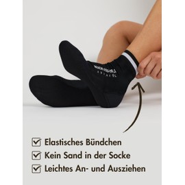 Beach Volleyball Apparel Beach volleyball socks, protective beach socks, beach volleyball made of neoprene, beach socks, volleyball socks, beach socks, beach socks, men and women, black