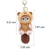 QHUACIZJL Cute cat keychain 5" plush backpack accessories bag pendant
