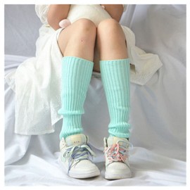 SHTGOI 1 Pair Women's Leg Warmers Winter Crochet Knitted Leg Warmers Thick Warm Leg Warmers Knee Socks Legwarmers Ballet Leg Warmers 40 cm Knee Socks for Dancing Sports Yoga Light Blue
