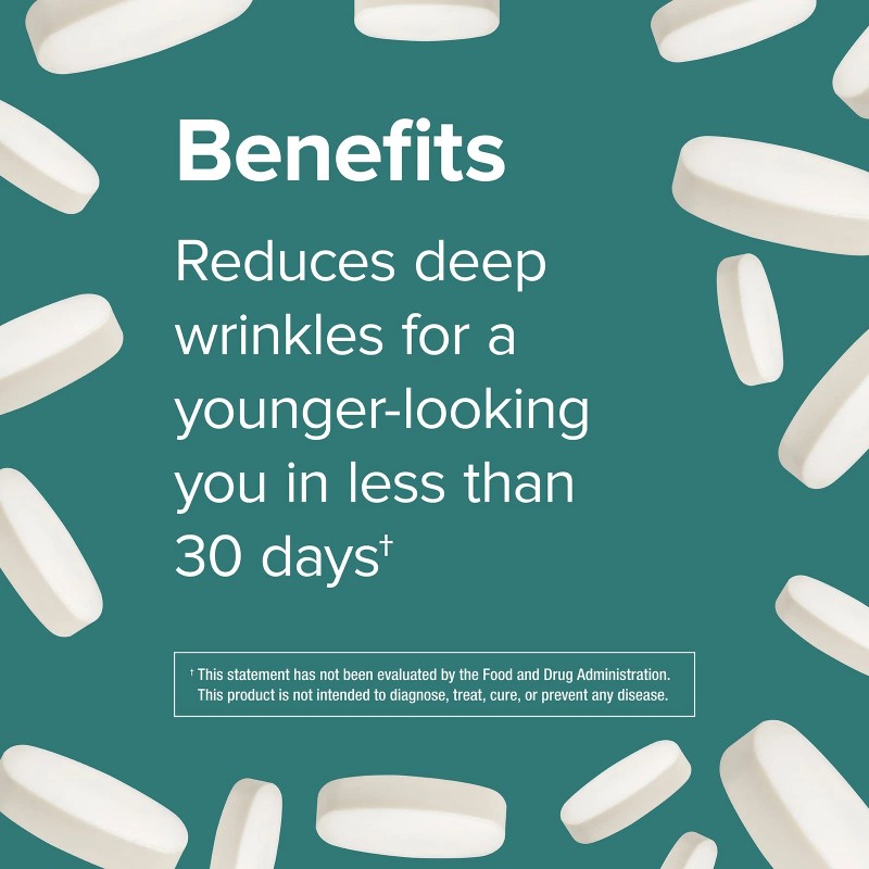 Webber Naturals Collagen 30 Biotin Supplement 120 Count Reduces Deep