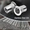 50PCS #10-32 Rivet Nuts 304 Stainless Steel Rivets Nutsert Flat