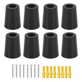 Gutol 8Pcs Ski Vertical Wall Mounts, Ski Board Wall Mount with Screws Expansion Anchors for Safe Storage and Presentation Of Your Skis Snowboards (Black)