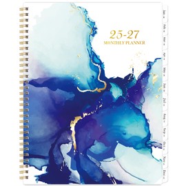 2025-2027 Monthly Planner/Calendar - July 2025 - June 2027, 9" × 11", Two-Year Monthly Planner 2025-2027 with Flexible Cover + Pockets - Waterink