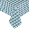 HOMESCAPES Blue Gingham Table Cloth Block Check Pattern 100% Cotton