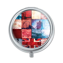 London England Britain Bridge Tile Collage Pill Case Trinket Gift Box