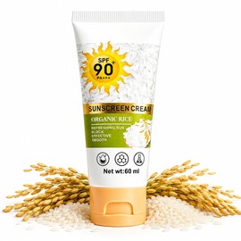 Rice Sunscreen LSF 90+ - Sonnencreme Gesicht & Körper - Sonnenschutz Gesicht - Sonnenmilch SPF 90 - Sun Cream - Reis Aloe Vera Pflege, nicht fettend, ohne Weißeln für Alltag & Sport