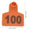 100Pcs TPU Pig Cow Ear Tag with Number 001‑100 Ear