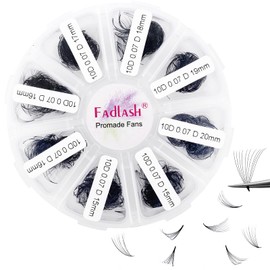 Russian Prefabricated 10D 0.07 D Curl 15-20 mm Mixed 1000 Pieces Eyelash Extensions Promade Russian Fan Eyelashes Prefabricated Eyelash Extension for Beauty