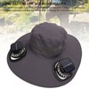Solar Fan Hat Large Brim Quick Dry Breathable 3 Speeds