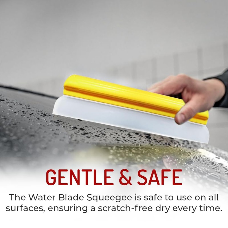 HI-TECH 14” Silicone Water Blade Car Drying Squeegee – Streak-Free,