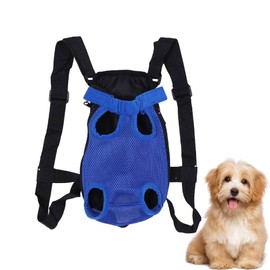 Yosoo Mochila Transportín Perro, Perro de Mascota Durable de Moda de Cinco Agujeros Backpack Frontal Pecho Tote Bag Bolsa (tamaño : S)