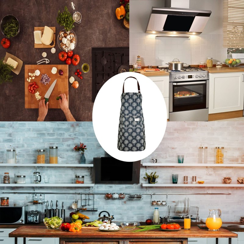 JEOPKO 1 PC PVC Apron For Women with Pockets, Cooking