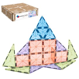 MAGNA-TILES Color Shop Pastel 20-Piece Magnetic Construction Set, The Original Magnetic Building Brand