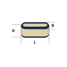 Ratioparts 030,242 Oval Air Filter 112.4 x 97 x 92.2 mm