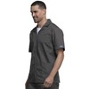 Cherokee Workwear Scrubs Men's Zip Front Jacket, Pewter, Medium