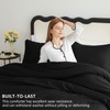 CozyLux CozyLux King Size Comforter Set Black, 3 Pieces Solid comforter king size Breathable Quilted Style Bedding Sets, Luxury Soft Microfiber Down Alternative Comforter Bed Set (1 Comforter & 2 Pillowcases)