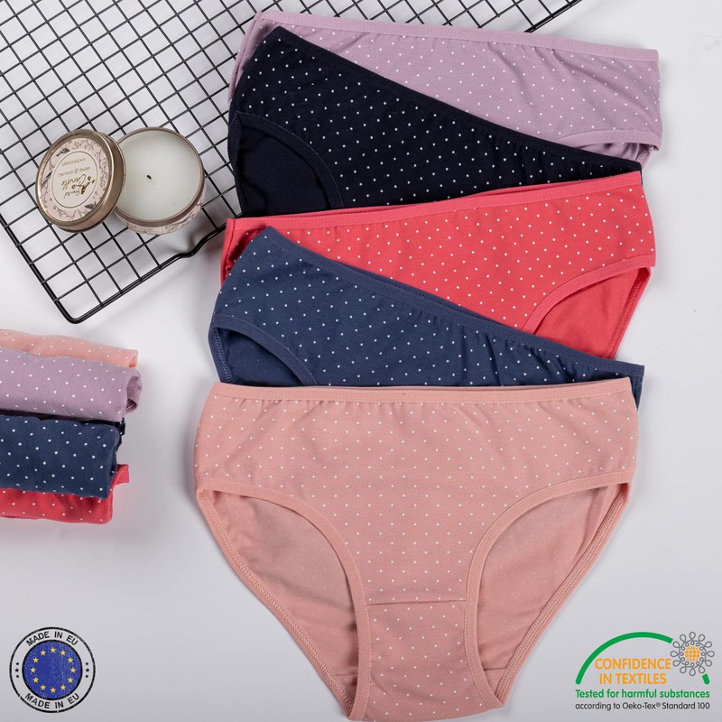 LOREZA ® Pack of 10 Girls' Cotton Briefs Various Designs