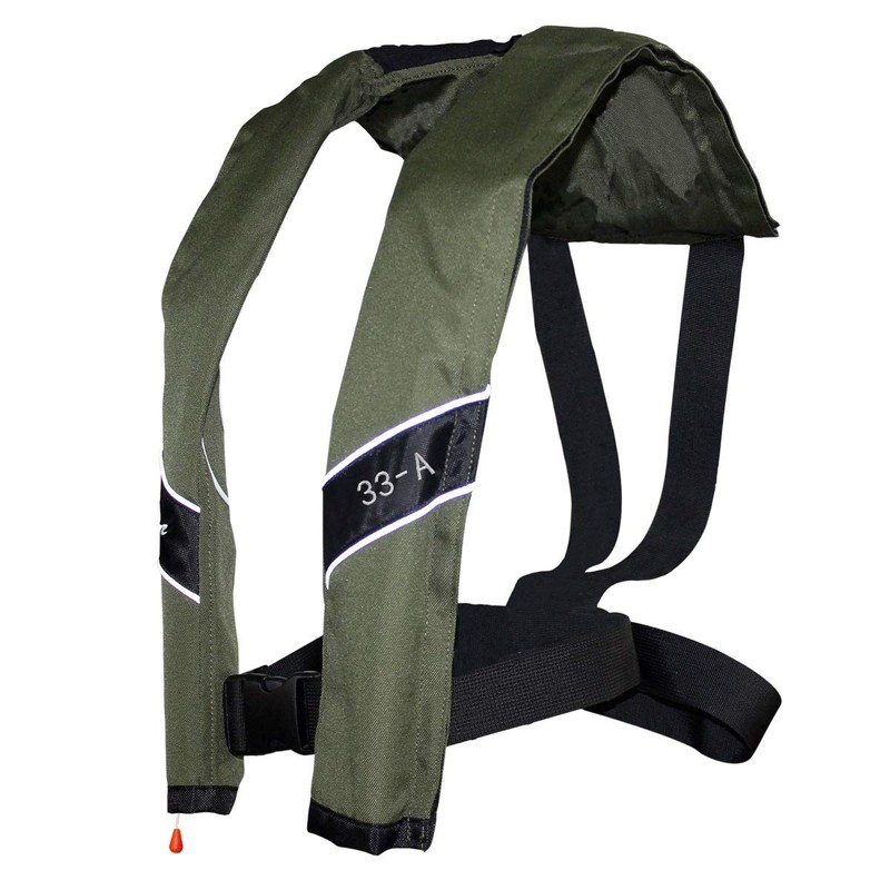 Eyson Slim Inflatable Life Jacket Life Vest Automatic (Olive)