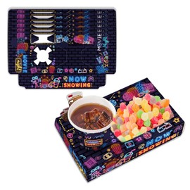 Nenluny 12pcs Neon Movie Night Snack Trays Boxes Holder Disposable Movie Night Snack Trays Popcorn Food Drink Holder for Cinema Movie Birthday Party Decorations