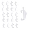 100 Pcs Plastic Curtain Hooks, Curtain Track Gliders, Smooth Sliding,