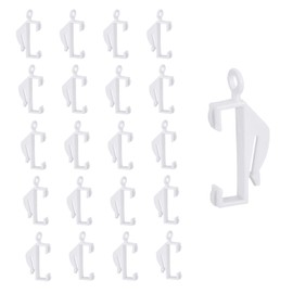 100 Pcs Plastic Curtain Hooks, Curtain Track Gliders, Smooth Sliding, Curtain Glider Hooks for Track Window, Shower, Door