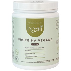 HOOLI Proteína Vegana de Chícharo – Sabor Cacao, 20g de Proteína, Con Enzimas Digestivas, Bromelina, Glutamina, Vitamina C, D3+K2, Citrato de Magnesio