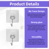 8Pcs Brass Sink Overflow Trim Ring with 2 Adhesive Hook,Brass