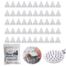 UtySty 50 Pack Rain Shower Head Nozzles Replacement Universal Shower Heads Nozzle Inserts Silicone Nibs Parts for High Pressure Showerhead Combo Rainfall Shower Head Handheld Spray Combo
