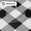 misaya Round Fitted Tablecloth with Elastic Edge, Buffalo Plaid Waterproof