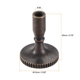 MECCANIXITY Lamp Turn Switch Knob On/Off Replacement Twist Knobs Extension 20mm Length for Lamp Socket Red Bronze Pack of 6