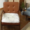 IRIWOOL Square Fur Sheepskin Chair Cover Seat Cushion Pad Super