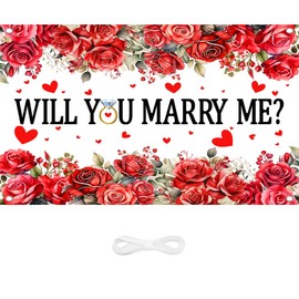 Proposal Decorations - Will You Marry Me, Will You Marry Me Decorations, Will You Marry Me Sign, Will You Marry Me Banner, Romantic Engagement Decorations Marriage Proposals Outdoor Party Valentine's