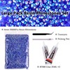 30000Pcs 4mm Blue AB Resin Flatback Rhinestone, Jelly Resin Non-Hotfix