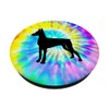 Miniature Pinscher Dog Silhouette with Puppy Tie Dye Prints