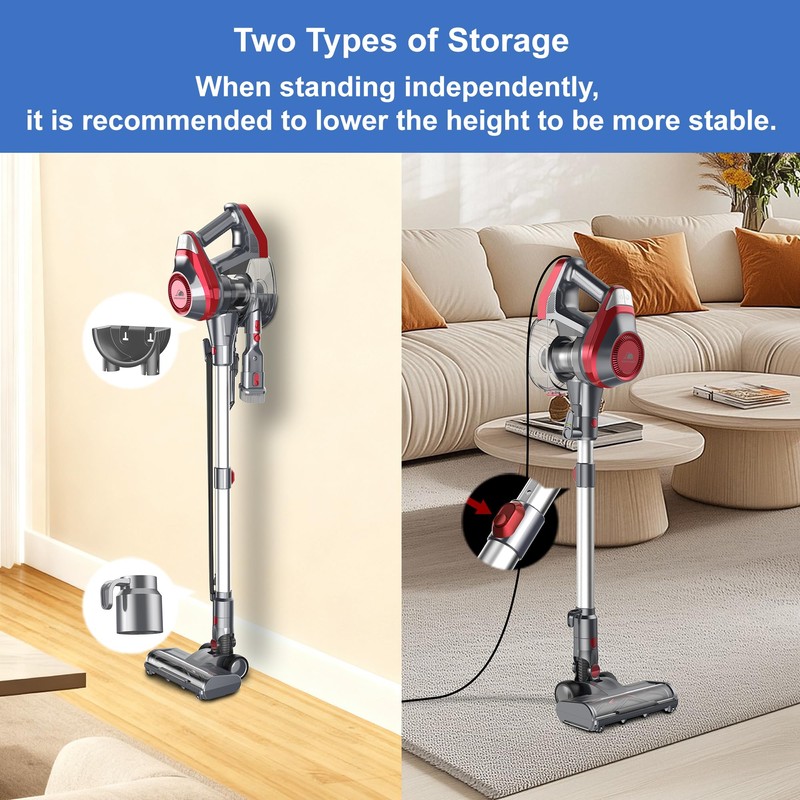 Intercleaner Corded Vacuum Cleaner, 20KPa Powerful Suction with 2 Operation