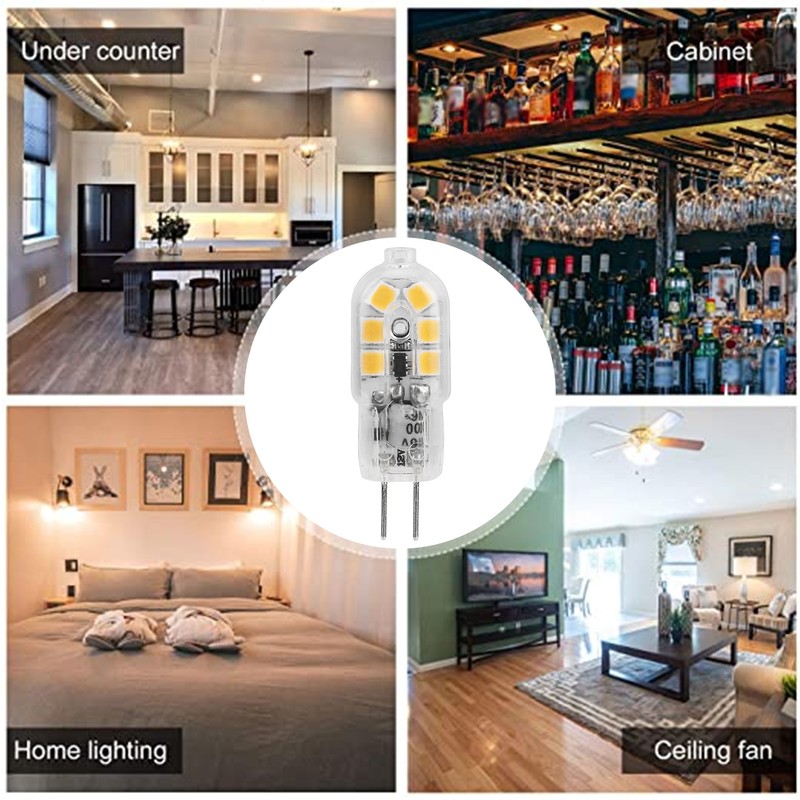 10Pcs Bi Pin Bulbs 12LED 1.2W G4 LED Bulb for