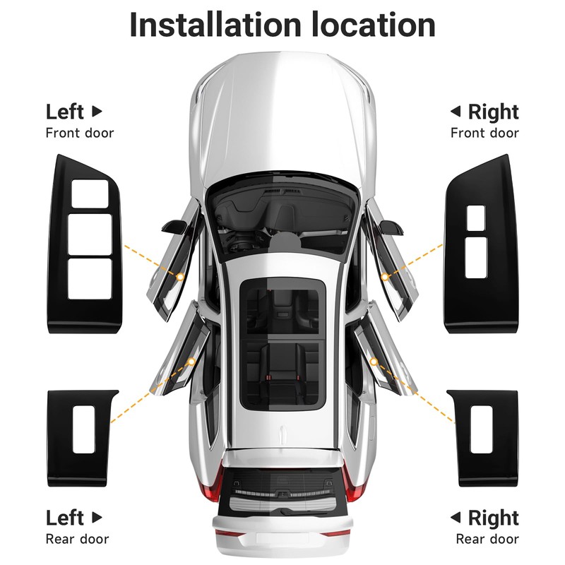 YOJOJOCO 4PCS Inner Window Switch Panel Cover Compatible with Honda