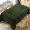 Traditional Large Cotton Chenille Covers Tablecloth Non Iron Dining Party