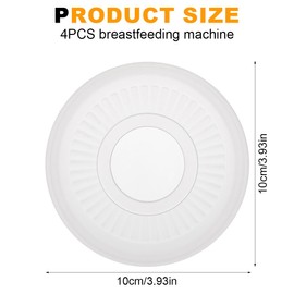 Milk Collection Trays, Pack of 4 Nipple Protectors, Milk Catch Trays, Breast Trays, Breast Milk Nursing Pads, for Breast Milk Storage, Transparent, Large, 25 ml
