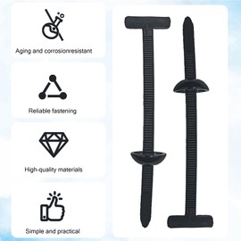 100PCS Nylon Cable Tie Buckles – Self-Locking Automotive Push Pin Clips, UV-Resistant Zip Tie Fasteners for Car Fender, Bumper, Trim & Splash Shield | Heavy-Duty T-Head Clips for Garage & Home Repairs