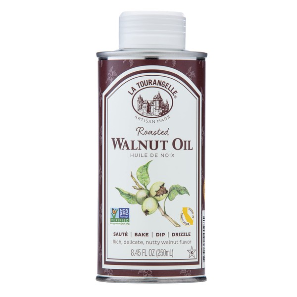 La Tourangelle, Roasted Walnut Oil, Plant-Based Source of Omega-3 Fatty Acid, Cooking, Baking, & Beauty, 8.45 fl oz