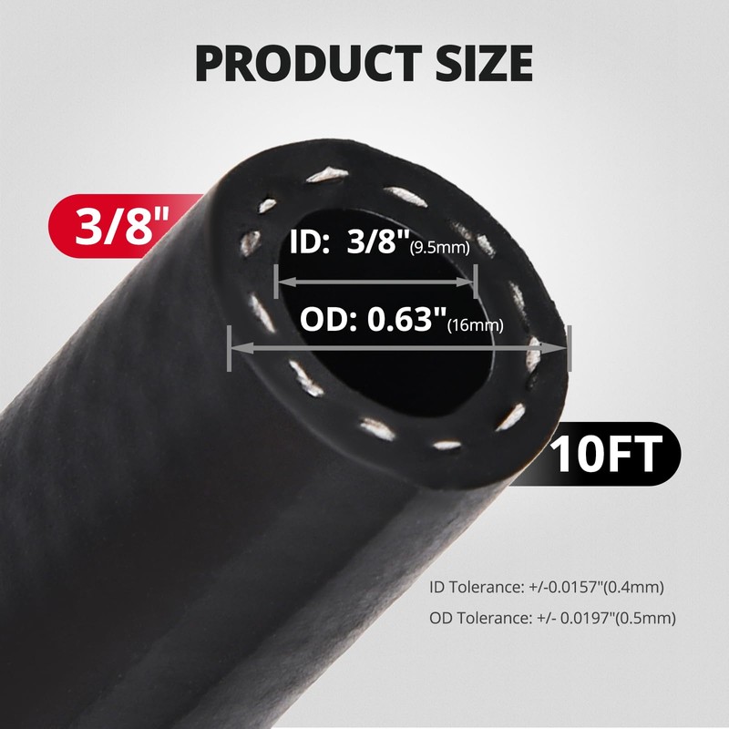 EVIL ENERGY 3/8" Transmission Oil Cooler Hose 10FT 250PSI SAE
