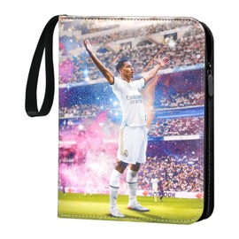 Oirigaga Football Trading Card Album, Football Cards Scrapbook with 4 Pockets, 50 Pages and Zip Carry Handle, 400 Cards Collector's Folder, Collector's Book, Waterproof PU Leather Book Folder