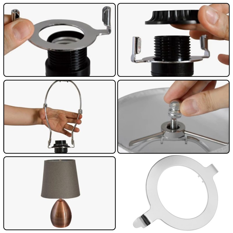 Create idea Pack of 4 Lamp Harp Holder Saddle Adapter
